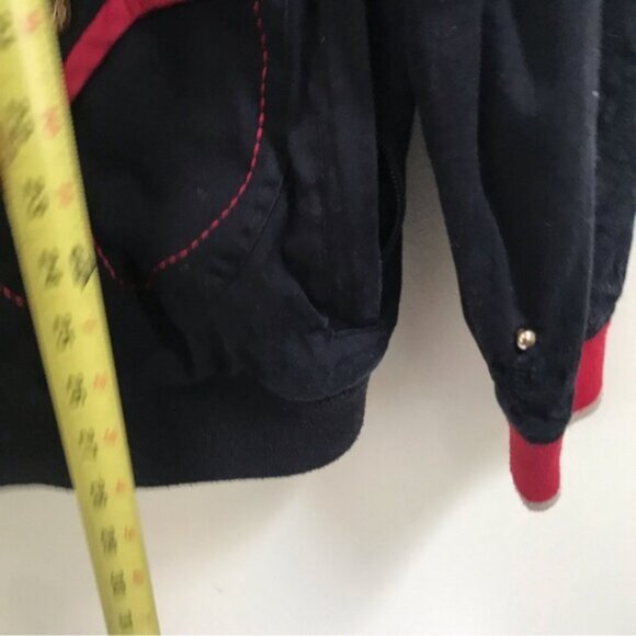 Coogi Vintage Jacket Blazer Cotton Brocade Embroidery Logo Studs Pocket Zip XXL - Picture 16 of 16